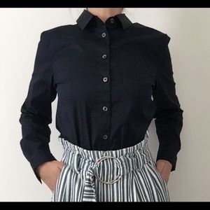 Banana Republic Dark Blue Button Down Shirt XS